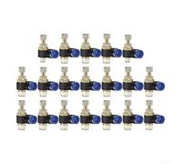 Valvola a farfalla pneumatica Push Fit Serie SL Regolatore del flusso d'aria a forma di L per tubo OD 4 6 8 10 12 mm con corpo girevole a 360 gradi (SL10-04)