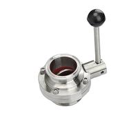 Valvola a farfalla sanitaria a tre morsetti per controllo del flusso, in acciaio inox SUS 316, resistente, 19-133 mm, 114 mm, tubo K 130