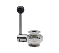 Valvola a farfalla sanitaria Tri Clamp in acciaio inossidabile SS304/316L da 3/4 "1" 2" 3"-4" OD50,5/64/77,5/91/119 mm for latticini fatti in casa(32mm Ferrule 50.5)