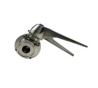 Valvola a farfalla Tri Clamp pesante da 1" 1,5" 50,5 mm OD SS304 Maniglia a grilletto a pressione in silicone/(1 inch Silicon)