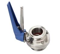 Valvola a farfalla Tri-Morsetti in acciaio inossidabile S304 da 1-1/2" e 38 mm, con grilletto a pressione da 1,5"(Stainless Handle)