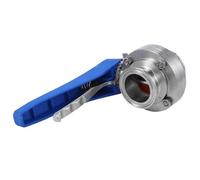 Valvola a farfalla Tri-Morsetti sanitaria in acciaio inossidabile SS304 da 1-1/2 pollici e 38 mm, con grilletto a pressione da 1,5 pollici for prodotti lattiero-caseari fatti in casa