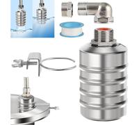 Valvola a galleggiante da 1/2" o 3/4" Controllo automatico del livello dell'acqua Regolabile Acciaio inox 304 per serbatoi d'acqua,