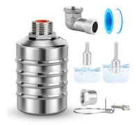 Valvola a galleggiante da 1/2" o 3/4", regolazione automatica del livello dell'acqua, regolabile in acciaio inox 304, interruttore galleggiante regolabile per serbatoi d'acqua, valvola di riempimento