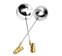 Valvola a galleggiante in acciaio inossidabile, Valvola a sfera galleggiante filettata in ottone e acciaio inossidabile da 1/2" a 1,2" for serbatoi d'acqua argento oro(Dn15)