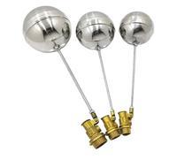 Valvola a galleggiante in acciaio inossidabile, Valvola a sfera galleggiante in acciaio inossidabile, corpo in ottone, 1/2" 3/4" 1"(DN15)