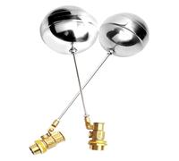 Valvola a galleggiante in acciaio inossidabile, Valvola a sfera galleggiante in ottone e acciaio inossidabile, dimensioni delle porte da 1/2" a 2", argento oro for serbatoio dell'acqua(DN32)