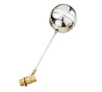 Valvola a galleggiante per acqua, Valvola a sfera a galleggiante Ottone Acciaio inossidabile Argento Oro 1/2-3/4 pollici(1/2")