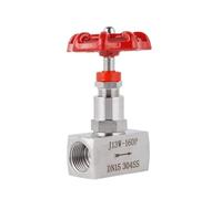 Valvola a globo ad alta pressione con ago da 1/4" 3/8" 1/2" 3/4" 1" J13-160P Valvola a spillo con filettatura interna BSP in acciaio inossidabile(1/2")