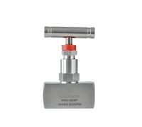 Valvola a globo con ago di intercettazione in acciaio inossidabile 304 ad alta pressione da 1/4" 3/8" 1/2" femmina J13-320P, controllo del flusso della gru, 1 pz.(3/8",NPT)