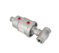 Valvola a globo filettata pneumatica tipo T in acciaio inossidabile da 1/2", valvola ad angolo pneumatica, valvola for acqua DN15, valvola a tamburo(Single Acting)