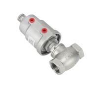 Valvola a globo filettata pneumatica tipo T in acciaio inossidabile da 3/4", valvola ad angolo pneumatica, valvola for acqua DN20, valvola a tamburo(Double Acting)