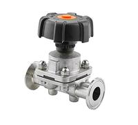 Valvola a membrana a installazione rapida a 2 vie da 1/2" 3/4" 1-1/4" 1" in acciaio inossidabile sanitario 316L Tri-Clamp OD 50,5 mm(10.8mm)