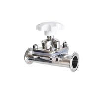 Valvola a membrana in acciaio inossidabile a 2 vie da 1/2 "3/4" 1-1/4 "1" con manicotto a tre clip(1/2")