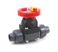 Valvola a membrana in PVC durevole a doppia rotazione | Interruttore di controllo del flusso resistente all'erosione | 20-63 mm per irrigazione, acquacoltura e uso industriale (DN32)