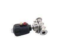 Valvola a membrana sanitaria Tri Clamp DN8/10/15/20/25/32/40/50 x 1,5" a comando pneumatico in acciaio inox SUS 316L for produzione casalinga(Type-C,DN40 38mm- K50.5mm)
