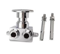 Valvola a pedale, set di valvole per acqua a pedale touchless in rame pompa a funzionamento singolo montata con vite per rubinetto dell'acqua del lavabo rubinetto del lavabo del