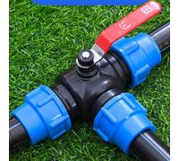 Valvola a per for sfera per for nucleo acciaio plastica Tee 25 32 40 50 mm PE