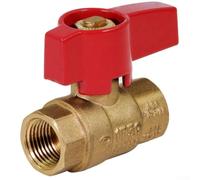 Valvola a per sfera con Leva Rossa 1/2" NPT per femmina Valvola | Corpo in ottone , durata superiore, per ideale per applicazioni gas, NPT femmina