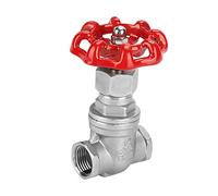 Valvola a saracinesca in acciaio inox DN15, valvola a saracinesca BSPP G1/2, design a flusso diretto per acqua, olio, gas e vapore, valvola industriale in acciaio inox 304 per