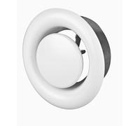 Valvola a Sede Ø 125 MM Scarico Ventilazione Bianco Diffusore Coperta Parete [EEK: Non valutato]