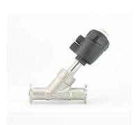 Valvola a sede angolare a comando pneumatico in acciaio a forma di Y con morsetto a tre vie BSPT SS304 DN15 20 25 32 40 50 for vapore, gas, olio e acqua, 1 pezzo(DN50-K64mm,A_DOUBLE ACTING)