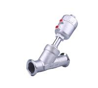 Valvola a sede angolare a installazione rapida pneumatica in acciaio inossidabile 304 da 1/2 "3/4" da 1 pollice Valvola a sede angolare da 16 bar Guarnizione in PTFE(1 inch,Double acting)