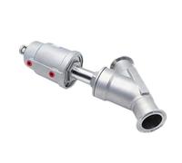 Valvola a sede angolare ad installazione rapida pneumatica in acciaio inossidabile DN50 304 a da 16 bar Guarnizione in PTFE(Double Acting)