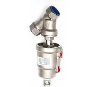 Valvola a sede angolare filettata DN20 Valvola pneumatica tipo Y for acqua - Acciaio inossidabile, dimensione porta 3/4", 1 pcs(Single Acting)