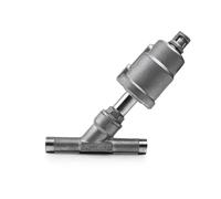 Valvola a sede angolare for saldatura pneumatica in acciaio inossidabile DN15 con attuatore in acciaio inossidabile(Normally Closed,Double Acting)