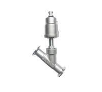 Valvola a sede angolare pneumatica a installazione rapida DN15 in acciaio inossidabile a normalmente chiusa Guarnizione in PTFE(CLOSED-SINGLE ACTING)
