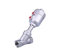Valvola a sede angolare pneumatica, Valvola a sede angolare con filettatura interna tipo Y pneumatica a vapore elettromagnetico DN8-15 in acciaio inossidabile(DN8 Stainless steel)