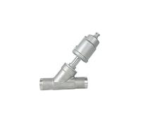 Valvola a sede angolare pneumatica, Valvola di ritegno pneumatica della sede di angolo della saldatura DN32 SS304 con l'azionatore 1.6Mpa dell'acciaio inossidabile(Normally Closed,Single Acting)