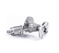 Valvola a sede angolata con flangia pneumatica in acciaio inossidabile 304 da 1/2"(DOUBLE_STAINLESS STEEL HEAD)