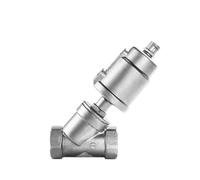 Valvola a sede filettata femmina ad alta resistenza da 1/2 pollice, 3/4 pollice, 1 pollice, valvola a sede angolare pneumatica a vapore BSP, 1 pz.(1 inch,STAINLESS HEAD_NORMALLY CLOSE)