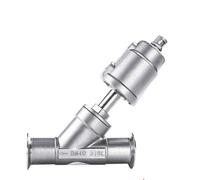 Valvola a sede inclinata a montaggio rapido pneumatica DN32 16 bar in acciaio inossidabile 304(Normally Open,Double Acting)