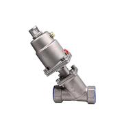 Valvola a sede inclinata con attuatore pneumatico in acciaio inossidabile da 1/2" 3/4" 1" 2" Valvola a sede pneumatica 16 bar normalmente chiusa(Double Acting,1.5 Inch)