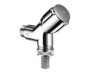 Valvola a sede inclinata SCHELL COMFORT 1/2" con rosetta con impeditore di ri...