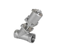 Valvola a sede pneumatica DN40 Valvola ad angolo in acciaio inossidabile Attuatore pneumatico chiuso/aperto Normalmente 16 bar for valvole multiuso a vapore oleoso for fabbriche, fai da te, giardini,