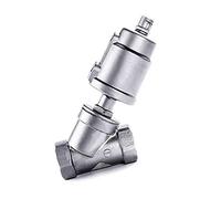 Valvola a sede pneumatica in acciaio inossidabile da 1/2" 3/4" 1" pollici - Valvola ad angolo di flusso elevato con tenuta in PTFE, normalmente chiusa, 1,6 MPa(Normally Open 3/4In)