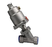 Valvola a sede pneumatica in acciaio inossidabile DN20 Valvole a sede angolare con attuatore pneumatico normalmente chiuso/aperto 16 bar(Normally Closed,Double Acting)