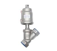 Valvola a sede pneumatica in acciaio inossidabile DN32 Valvole a angolare for attuatore pneumatico normalmente chiuso da 16 bar for vapore gasolio(CLOSED-SINGLE ACTING)