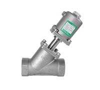 Valvola a sede pneumatica in acciaio inossidabile DN50 normalmente chiusa/aperta Attuatore pneumatico Valvole a inclinata 16 bar(Normally Open,Double Acting)