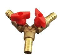 valvola a sfera, 1 pz 8 mm 10 12 in ottone tipo Y for tubo flessibile for carburante, gas, acqua, olio, aria, adattatore for valvola a sfera a tre vie, raccordo for(10mm)
