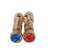 Valvola a sfera, 2 Pcs Valvola di Carica del Refrigerante R410A R22 1/4 "Adattatore di Sicurezza Valvola a Sfera di Controllo del Flusso Aria Condizionata Attacco Rapido,per gas, olio, liquido, acqua