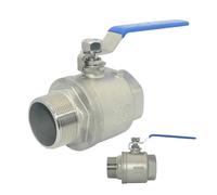 Valvola a sfera 2P in acciaio inossidabile 304, filettatura femmina e maschio BSP, adattatore for raccordo interruttore acqua, gasolio(1")