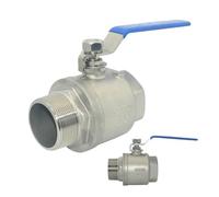 Valvola a sfera 2P in acciaio inossidabile 304, filettatura femmina e maschio BSP, adattatore for raccordo interruttore acqua, gasolio(3/4")