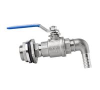 Valvola a sfera 8 10 12 14 20 25 32 40 50mm Portagomma a 1/2" 3/4" 1" 2" Filettatura a in acciaio inossidabile 304 for serbatoio dell'acqua Connettore adattatore for barile di birra, 1 pz(DN15*16mm)