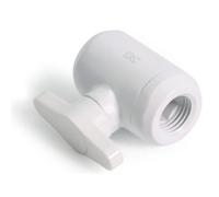 Valvola a sfera a 2 vie Alphacool Eiszapfen G1/4 - Bianca