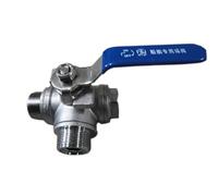 Valvola a sfera a 3 vie con filettatura femmina maschio BSPT da 1/2" a 3/4" DN15 e DN20 in acciaio inossidabile 304, maniglia for valvola, porta LT(1/2",G_L TYPE)